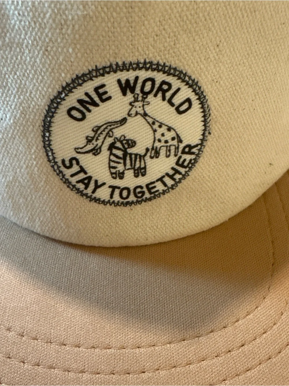 ONE WORLD Cream, Black & Tan Kids Trucker Hat